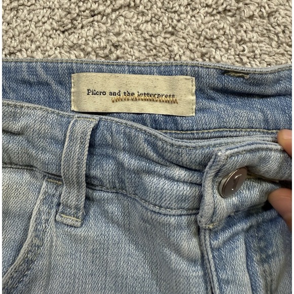 Pilcro And‎ The Letterpress Denim Shorts Casual Y2K Mini Micro Chic Grunge  30" - Picture 3 of 8